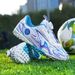the World CupChildren's Soccer Training Shoes With Rotating Snap Fastener Velcro No Lace For Boys And Girls Studs For Student Competitions_vogvips.com