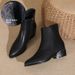 Hui Liya Women's Short 2025 Autumn Winter New Korean Pointed Toe Low Chunky Heel Side Zipper Fashion Boots For Women_vogvips.com