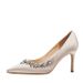 Women's Shoes Wedding Party Champagne Pointed Rhinestone Edging High Heels Women's Stiletto Sexy Beautiful Shallow Mouth Single Shoes_vogvips.com