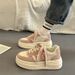 Women's New Shoes Trend Niche Sneakers Casual Thick Soled Wheat Ear White Shoes_vogvips.com