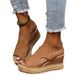 2025 New Lightweight Wedge For Foreign Trade, Cross-Border Fish-Mouth Large Size Open-Toe Buckle Strap European And_vogvips.com