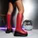 Wedge Side Zipper Gothic Style Thick-Soled Long Motorcycle Rider Over-the-Knee Plus Size Slimming High Boots_vogvips.com