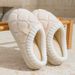 Autumn Winter Furry Slippers For Women Indoor Home Non-Slip Soft Sole Thickened Couples Warm Maternity Cotton Shoes_vogvips.com
