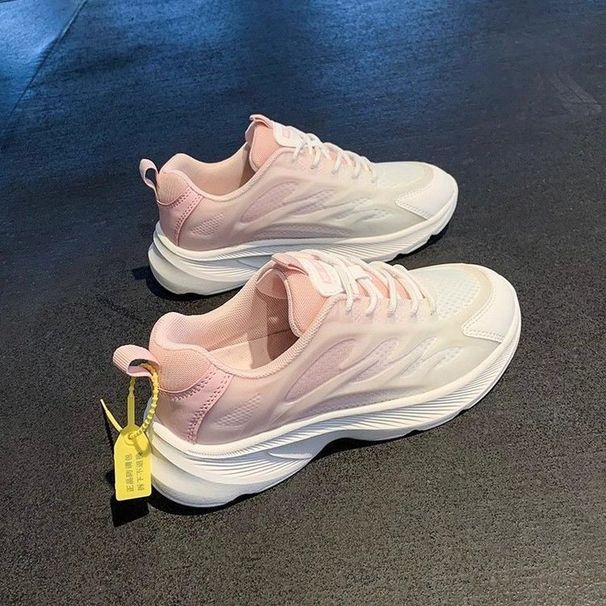Women's Sneakers 2025 New Spring Summer Mesh Soft Sole Breathable White Lightweight Shock Absorption Running Shoes_vogvips.com