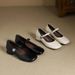 2025 Autumn New Square Toe Buckle With Mary Jane Feminine Temperament, Small Leather Shoes, Fashionable_vogvips.com