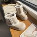 Milky White Fleece-Lined High-Top Snow For Women Fair Isle 2025 Winter New Chic Niche Shoes Two-Way Cotton Boots_vogvips.com