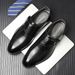 2025 New British Style Velcro Work Business Casual Formal Men's Slip-On Leather Shoes Wholesale_vogvips.com