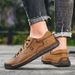 New Men Leather Casual Shoes Outdoor Comfortable High Quality Fashion Soft Homme Classic Ankle Non-slip Flats Moccasin_vogvips.com