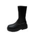 Women's Stretch Over Knee High Boots, Chunky Heel Riding Boots, Slimming Tall Boots For Petite, Round Toe Casual Winter Boots_vogvips.com