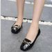 2025 Summer Autumn Soft Leather Women's Flat Work Versatile Loafers Square Toe Shallow Mouth Low Heel Large Size Boat_vogvips.com