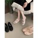Flat French Pink Breathable Mary Jane Single Shoes Women's Shoes Retro Bow Evening Shoes_vogvips.com