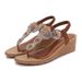 Spring 2025 New Bohemian Round Head Slope Heel Water Diamond Large Women's Sandals_vogvips.com