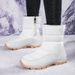 Winter Outdoor Snow Boots For Women With Plush And Thick Cotton Shoes, Zipper, Thick Sole, Waterproof, Anti Slip, Warm Cotton Shoes_vogvips.com