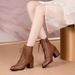cuishenhao 2025 Short For Soft Leather Martin Women Autumn Winter New Mid-Heel Fashion Versatile Warm Fleece-Lined Women's Boots_vogvips.com