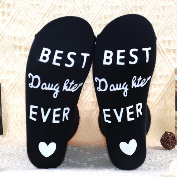 Cotton mid-tube socks sole letter non-slip adhesive floor socks casual socks_vogvips.com