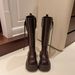 7cm Thick Sole Knight For Women 2025 Autumn Winter New Small Size Motorcycle Over-the-Knee Platform Long Boots_vogvips.com