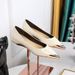 European And American Style Fashion Party Women S Shallow Mouth Glossy Patent Leather Metal Pointed Toe Hidden_vogvips.com