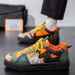 Fashionable Skateboard Casual Sports Shoes For Men, Outdoor Street Shoes, Multi-color Patchwork, Wear-resistant_vogvips.com