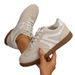 2025 Cross-Border Trade Large Size White Sneakers For Women Retro Casual Versatile Fashion Round Toe Sports Running Flat_vogvips.com
