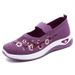 Women's Wide Fit Knit Sneakers - Breathable Mesh Lightweight Slip-On Walking Shoes With Soft Sole For All-Day Comfort_vogvips.com