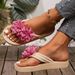 Slippers Flower Flip-flops Platform Slippers Casual Everything With Light Beach Slippers_vogvips.com