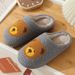 New Comfortable Home Bear Head Cute Warm Winter Slippers Couple Men And Women Thick Soft Sole Cartoon Cotton Shoes_vogvips.com