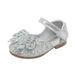 Girl Princess Square Mouth Rhinestone Bow Single Shoe Shoes Show Dance Shoe Girls_vogvips.com