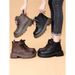 Genuine Leather Thick-Soled Martin For Women 2024 Autumn Winter New Fashion Short Soft Sole Black Street Style_vogvips.com