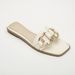 Women's Flat Summer Sandals Casual Slip-On With Metal Decoration One Strap Stylish Wearable PU Slides Multi-Color_vogvips.com
