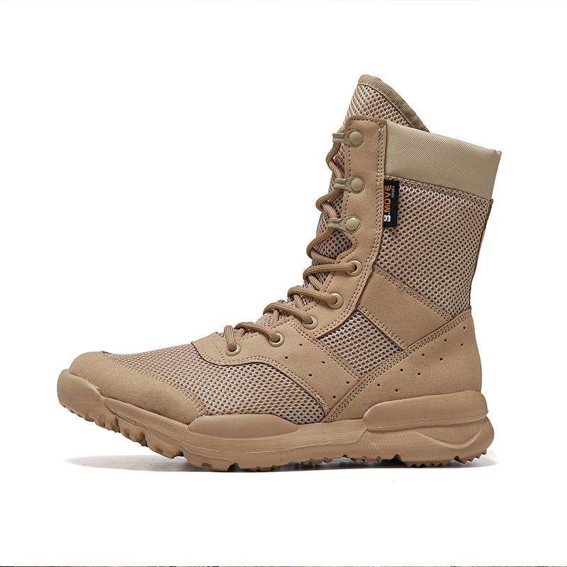 High-top Breathable Men's Combat Boots Desert Outdoor Women's Special Forces Shoes Zipper Tactical Boots_vogvips.com