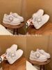 Suyinyin Microfiber Diamond Buckle Wear-resistant Rhinestone Thick Sole Casual Sports Board For Women, White With_vogvips.com