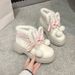 Cute Warm Thick-Soled Snow Boots For Women 2025 New Winter Furry Plush Thickened Lolita Cotton Shoes_vogvips.com