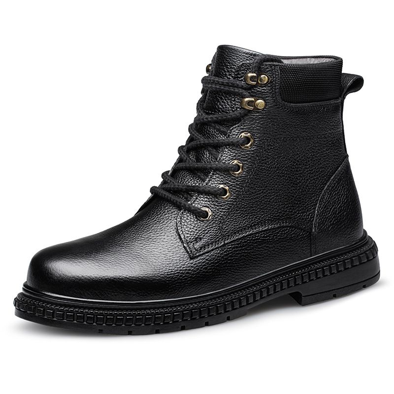 Large Size Martin Boots Style High Top Tooling Boots Men's Shoes Cotton Platform Boots_vogvips.com