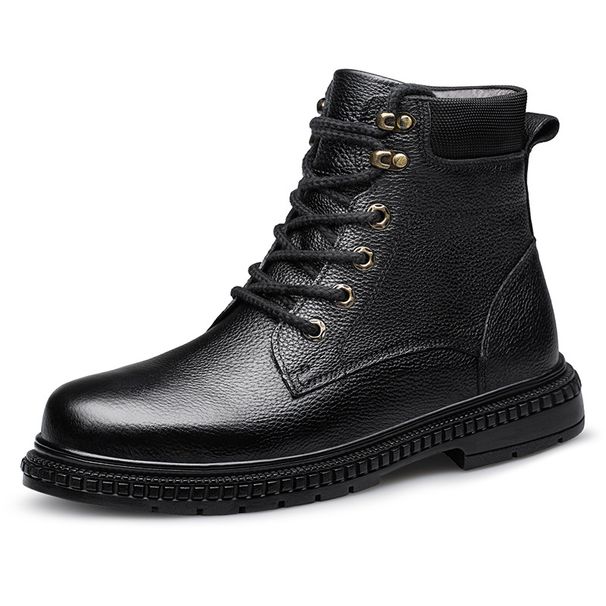 Large Size Martin Boots Style High Top Tooling Boots Men's Shoes Cotton Platform Boots_vogvips.com