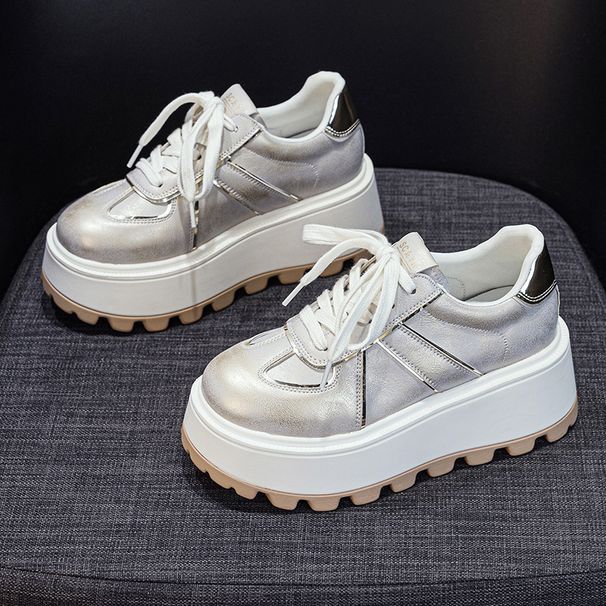 Little White Shoes Thick Sole Inner Height Increase Women's Retro Casual Sports Comfortable Female Student Board Shoes_vogvips.com