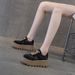 Thick-soled Heightening German Training Shoes Women's Retro Matte Leather Plus Rhinestone Casual Sports Board Shoes Women's Shoes_vogvips.com
