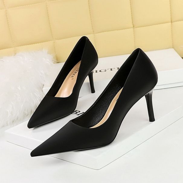 stiletto High Heel Shallow Mouth Pointed Toe Commuter High Heels Women's Shoes Single Shoes_vogvips.com