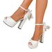 European American Foreign Trade Cross-border Sexy Butterfly Flower Summer Chunky High-heeled Sandals With Waterproof_vogvips.com