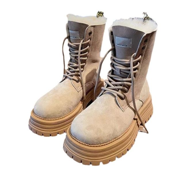 Martin Boots With Winter Fleece And Thick Cotton Shoes, Midsole Snow Boots_vogvips.com