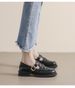 Platform Loafers Women's Retro British Style Black Small Leather Shoes Thick Heel Soft Sole Single Shoes Women_vogvips.com