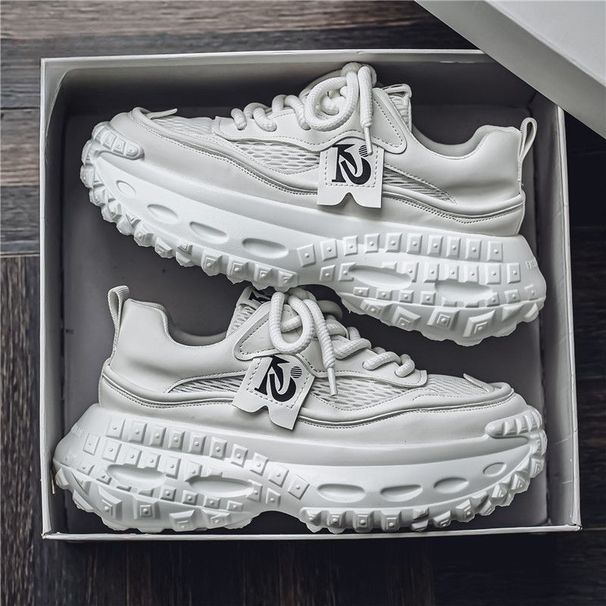 Summer New Breathable Mesh Sports Men's Trendy Versatile Thick-Soled Height-Increasing Casual Dad Shoes Men_vogvips.com