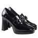 Women's Shoes Patent Leather Fashion High Heels Spring And Autumn Outdoor Thick Heels Metal Solid Color High End Waterproof Platform Single Shoes_vogvips.com