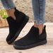 Large Size Women's New Flat Bottomed Suede Elastic One Foot Casual Board Shoes, Sports And Fashionable Single Shoes_vogvips.com