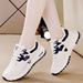 Plus Size Women's Sneakers 2024 New Spring Hot Korean Style Versatile Lightweight Running Leather Dad Shoes Women 5162_vogvips.com
