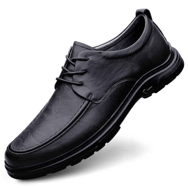 Autumn Winter New Formal Business Casual Leather Men's Trendy Korean British Style Height Increasing Derby Wedding Shoes_vogvips.com