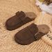 Women's Retro Platform Slippers With Buckle Export Style Closed Toe Plus Size 45 New Spring_vogvips.com