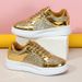 Casual Silver Leather Platform Thick Sole Vulcanized Woman Board Shoes Black Sequins Women Sneakers_vogvips.com