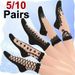 5/10 Pairs Women Lace Mid Tube Crystal Retro Floral Pattern Summer Lightweight Wear-Resistant Breathable Casual Socks_vogvips.com