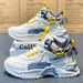 Men's Casual Sneakers With Thick Sole, Comfortable Running Shoes For Walking And Jogging, High-Top Fashion Sneakers With Breathable Mesh Lining_vogvips.com