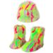 Cross-Border Personalized Long Set Colorful Furry Fisherman Hat Warm Plush Snow Boots For Women Winter_vogvips.com